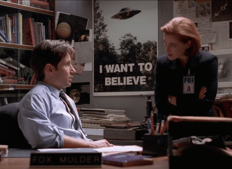 Alternative view of x-files “i want to believe” poster - medium, large portrait poster