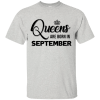 Queens are born in september shirt, tank top, racerback tank top - teesgrab