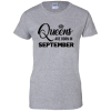 Queens are born in september shirt, tank top, racerback tank top - teesgrab