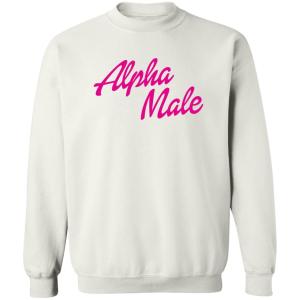 Alternative view of alpha male (barbie font) sweatshirt