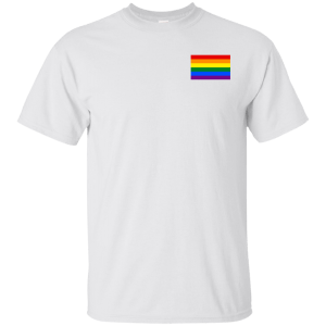 LGBTQ Pride Flag Left Chest Shirt, Hoodie, Sweater - TeesGrab