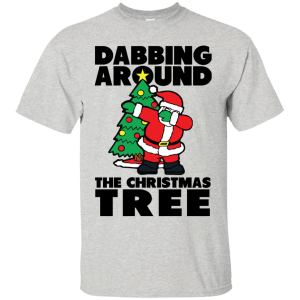 Santa Dabbing Around Christmas Tree T-shirt, Sweater - TeesGrab