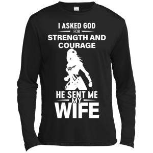 Wonder Woman: I Asked God For Strength And Courage He Sent My Wife Shirt - TeesGrab