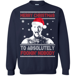 Conor McGregor: Merry Christmas to absolutely fookin nobody sweater, long sleeve - TeesGrab