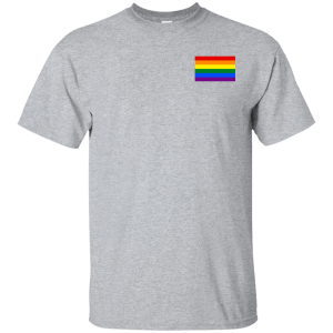 LGBTQ Pride Flag Left Chest Shirt, Hoodie, Sweater - TeesGrab