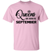 Queens are born in september shirt, tank top, racerback tank top - teesgrab
