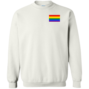 LGBTQ Pride Flag Left Chest Shirt, Hoodie, Sweater - TeesGrab