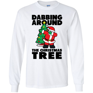 Santa Dabbing Around Christmas Tree T-shirt, Sweater - TeesGrab