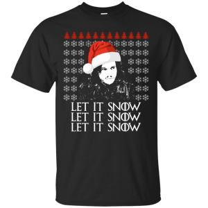 Jon Snow Let It Snow Ugly Sweater, Long Sleeve, Hoodie - TeesGrab