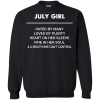 July girl hated by many loved by plenty shirt, tank top - teesgrab
