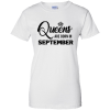 Queens are born in september shirt, tank top, racerback tank top - teesgrab