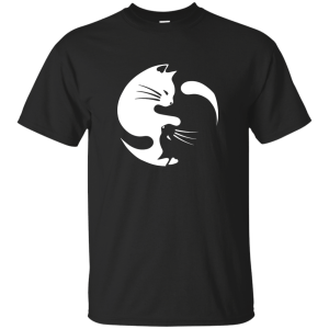 Yin and Yang Cats T-shirt - TeesGrab