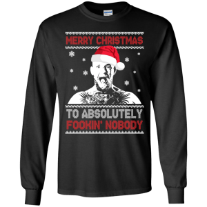 Conor McGregor: Merry Christmas to absolutely fookin nobody sweater, long sleeve - TeesGrab