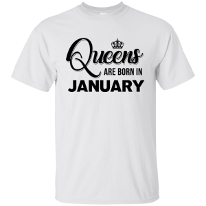 Queens are born in January Shirt, Tank Top, Racerback Tank Top - TeesGrab