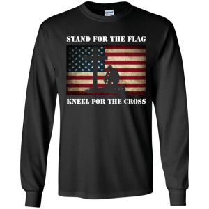 Stand For The Flag Kneel For The Cross T-Shirt - TeesGrab