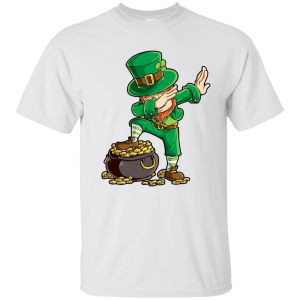 St Patrick's Day Dabbing Leprechaun Funny T-shirt - TeesGrab