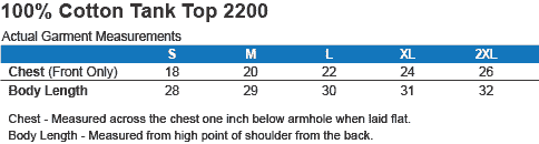 G220 tanktop sizing chart ifrogtees. Com